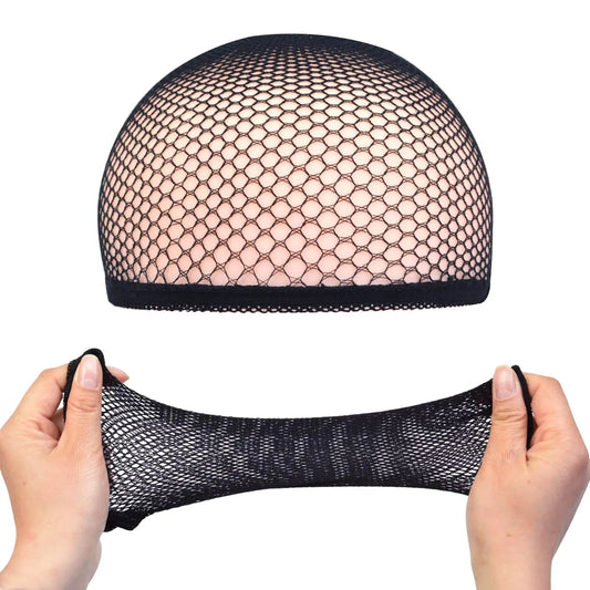 Mesh Wig Cap Stretchable Elastic Black Hair Net Stretch Open Ended Fishnet Wig Net Breathable Mesh Cap for Wig Accessories