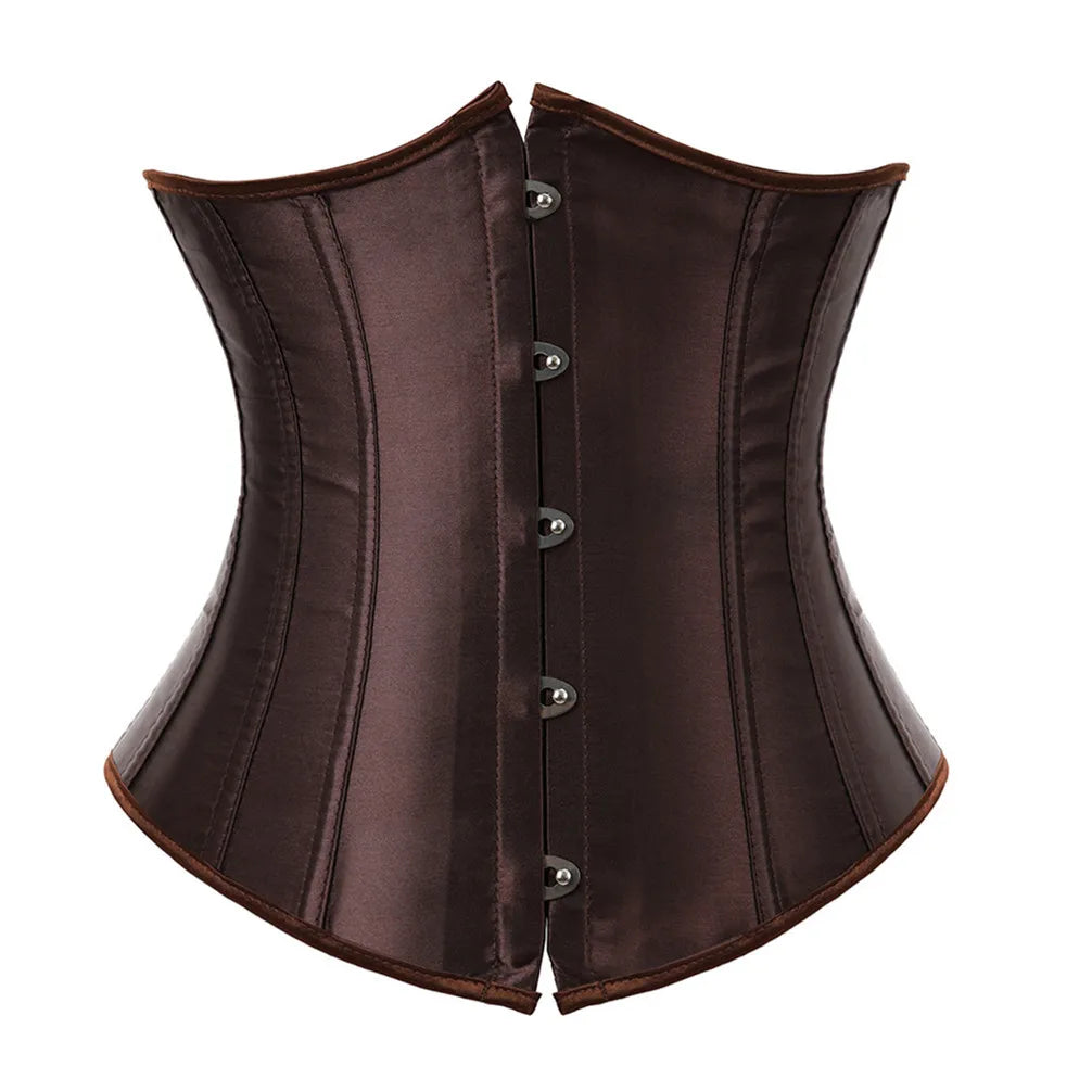 Underbust Corset Women Sexy Bustier Slimming Workout Shape Waist Trainer Girdles Cummerbunds Lace Up Corselet Lingerie Plus Size