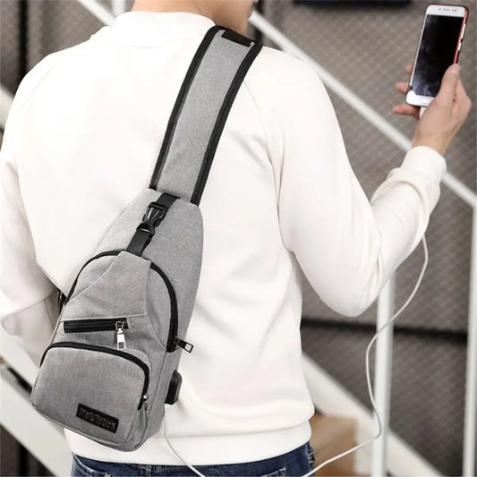Clearance_New Multifunctional Crossbody Bag Usb Charging Leisure Sports Large Capacity Chest Bag For Men_Continuous updates
