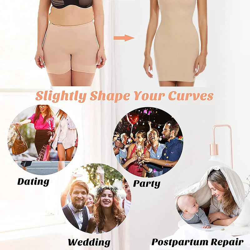 Seamless Shapewear Control Slips for Under Dresses Women Smooth Body Shaper Tummy Control Full Slip Slimming Cami Slip
