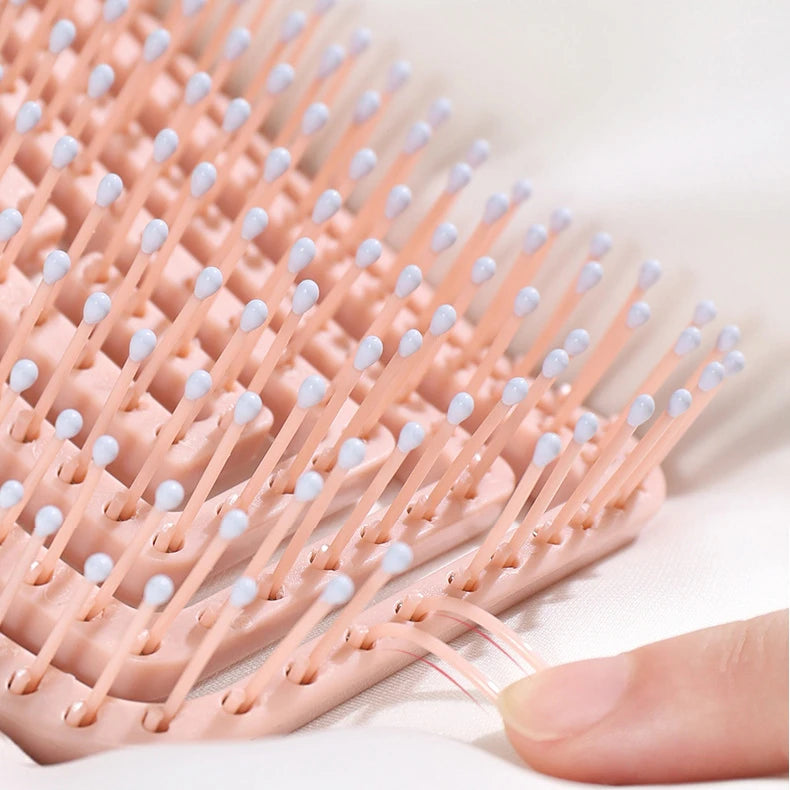INS hair comb for women comb pink&purple Nordic style Elastic comb Macaron color Fluffy high cranial comb Massage comb for woman