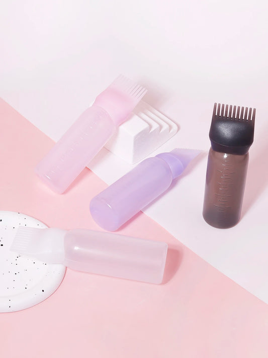 1pc120ml Hair Hairdressing Root Comb Bottle Hair Dye Comb Salon Hair Dyeing Hairdressing Styling Tool Special for real hair wigs