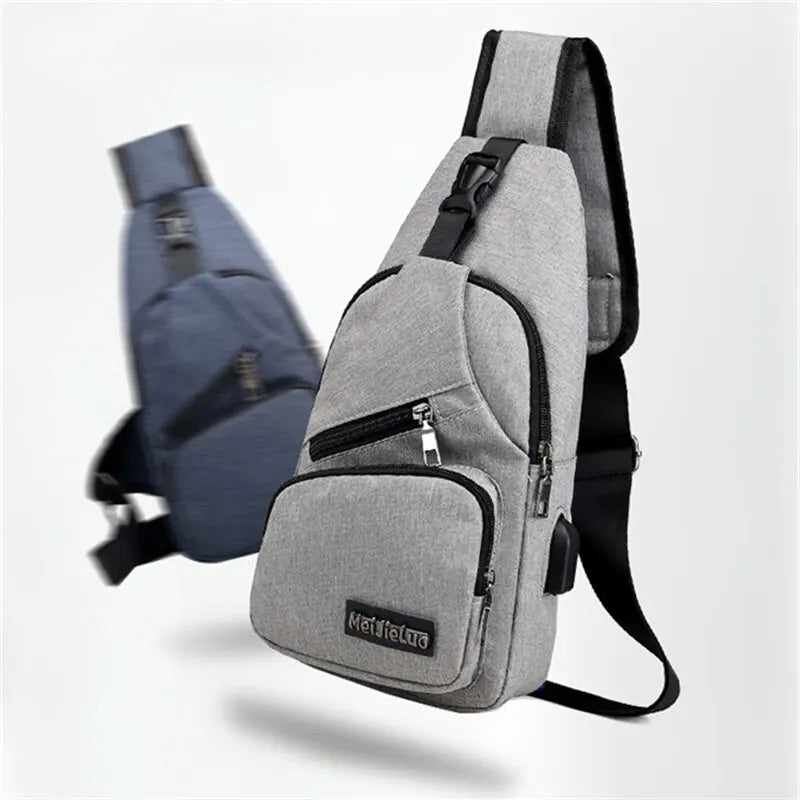 Clearance_New Multifunctional Crossbody Bag Usb Charging Leisure Sports Large Capacity Chest Bag For Men_Continuous updates