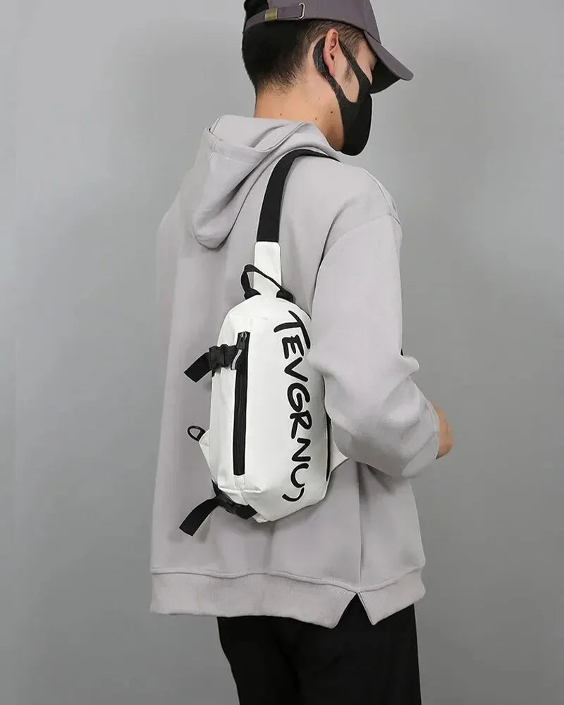 Nylon Chest Bag Trendy and Fashionable Women's Shoulder Bag Sports and Leisure Men's Oblique Straddle Bag