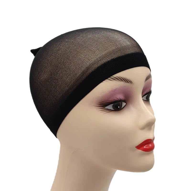 2pcs/Bag Top Stocking Wig Cap Hair Net For Weave Hair Wig Nets Black Brown Stretch Mesh Wig Cap For Making Wigs