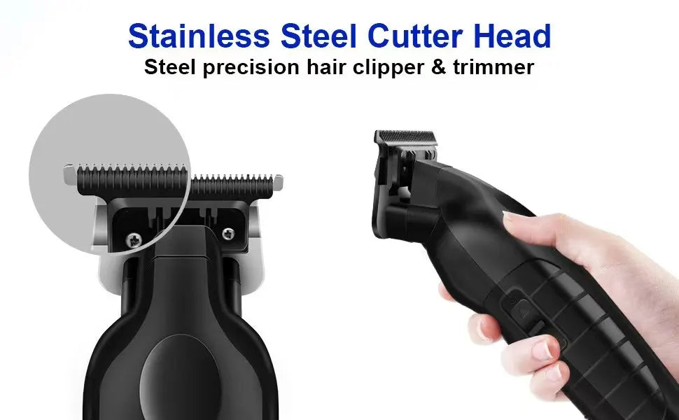 Kemei Men's Cordless Hair Clipper USB Rechargeable Electric Hair Clipper Zero Gap Trimmer Electric Hair Cutting Machine KM-2299