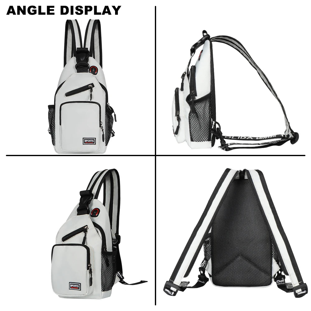 Geestock Small Crossbody Bags For Women Sling Chest Bag Female Mini Travel Sport Shoulder Pack Messenger Bags With Earphone Hole