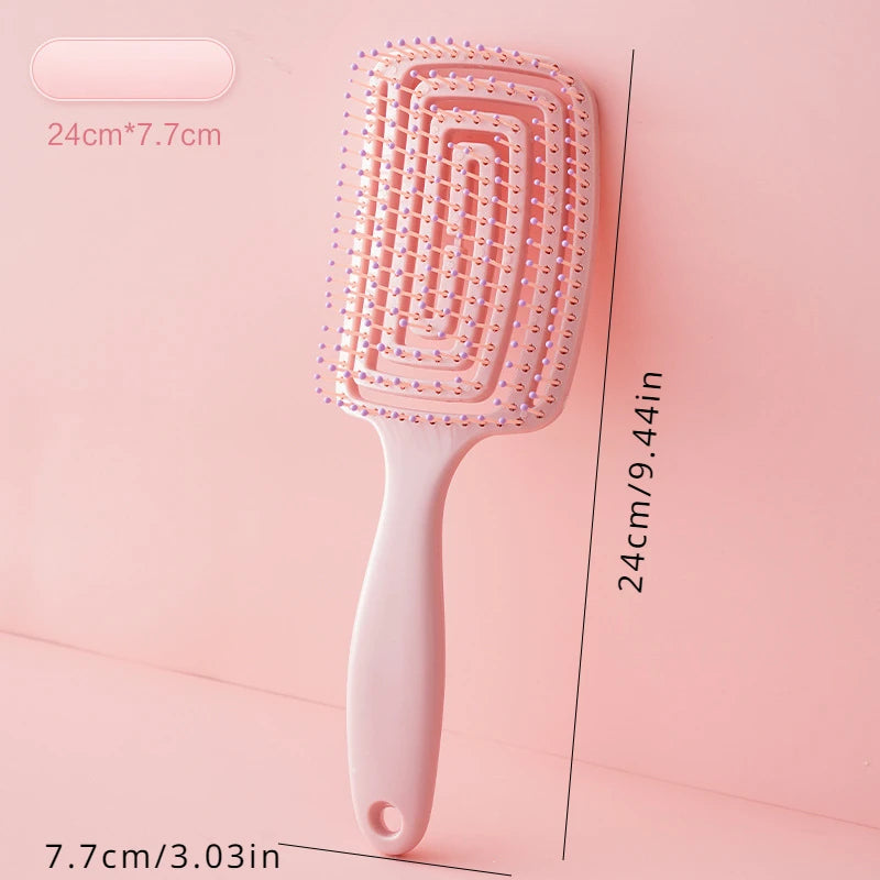 INS hair comb for women comb pink&purple Nordic style Elastic comb Macaron color Fluffy high cranial comb Massage comb for woman