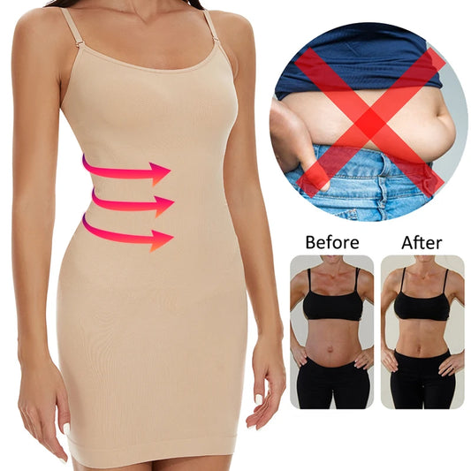 MISSMOLY Womens Shaperwear Slips for Under Dresses Tummy Control Shapewear Full Slip Dress Body Shaper Under Dress