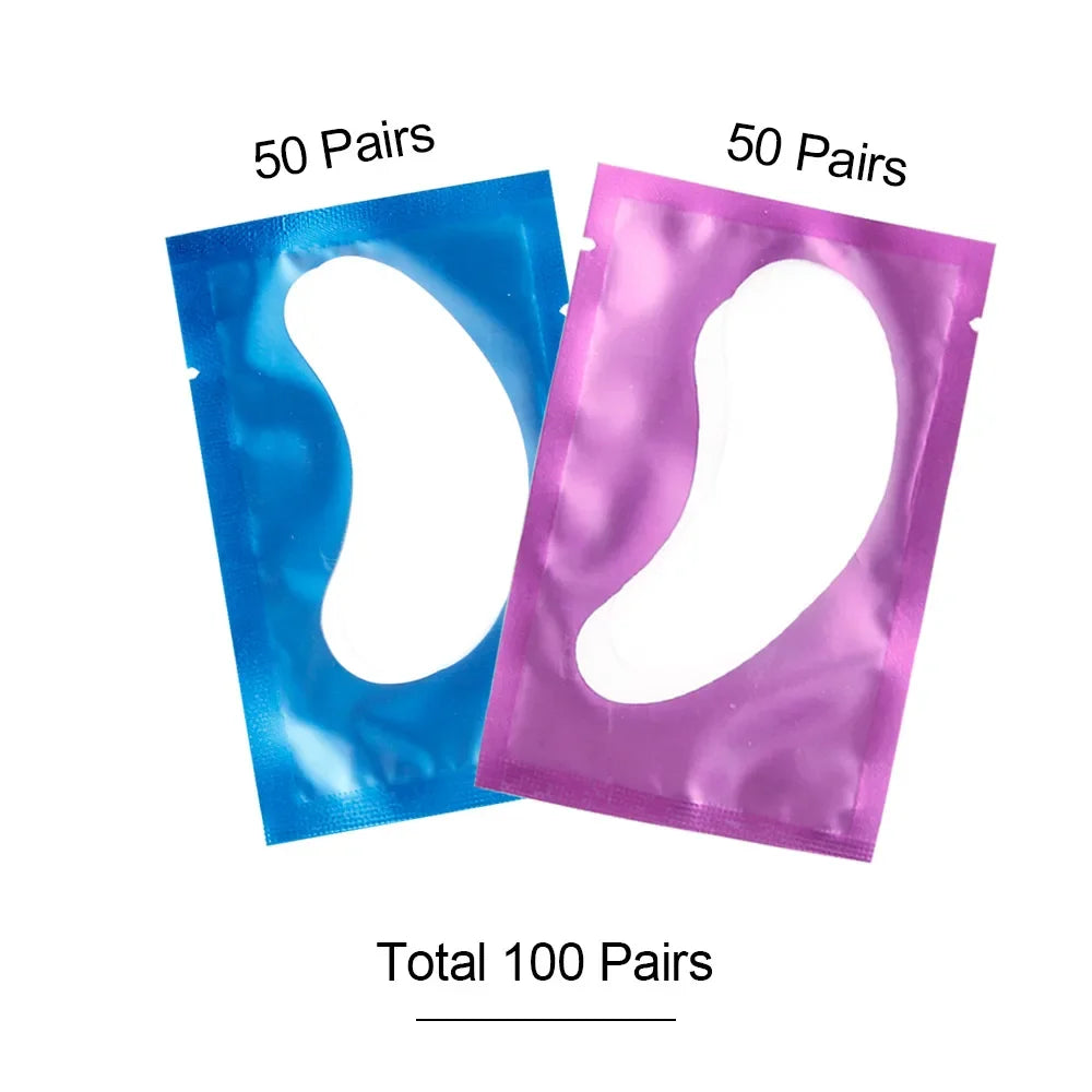 50/100pairs Eyelashes For Eyelash Extensions Eye Pads Pillows Disposable Patch Under Lash Tips Lint Free Sticker Wraps Makeup