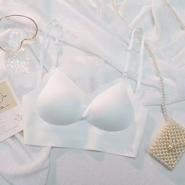 Clearance_UBAU Summer Sexy Bra Women's Slim U-shaped Seamless Backless Underwear Triangle Cup Gathering Bra Women's Sexy Lingeri