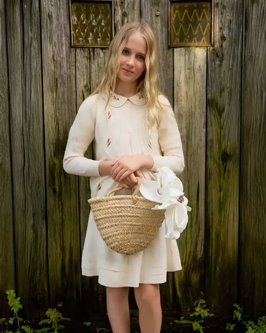 AS Linen Embroidery Collection 25SS Familly Match Clothing Set Girls Linen Dress Boy Shirt and Shorts