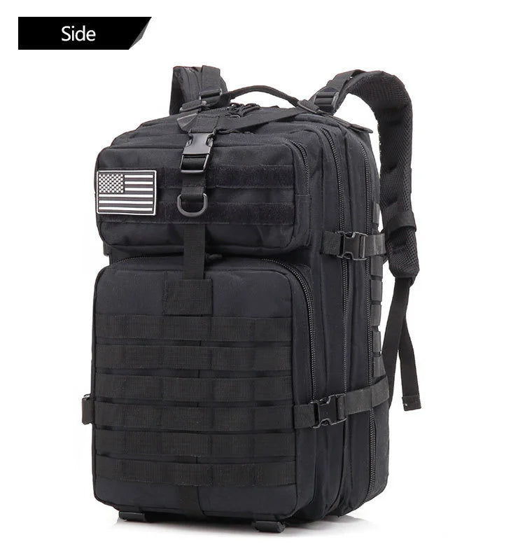 QT&QY 50L Man Tactical Backpacks Survival Traveling Bags Hking Outdoor 3P Assault Pack EDC Molle Pack For Trekking Hunting Bag