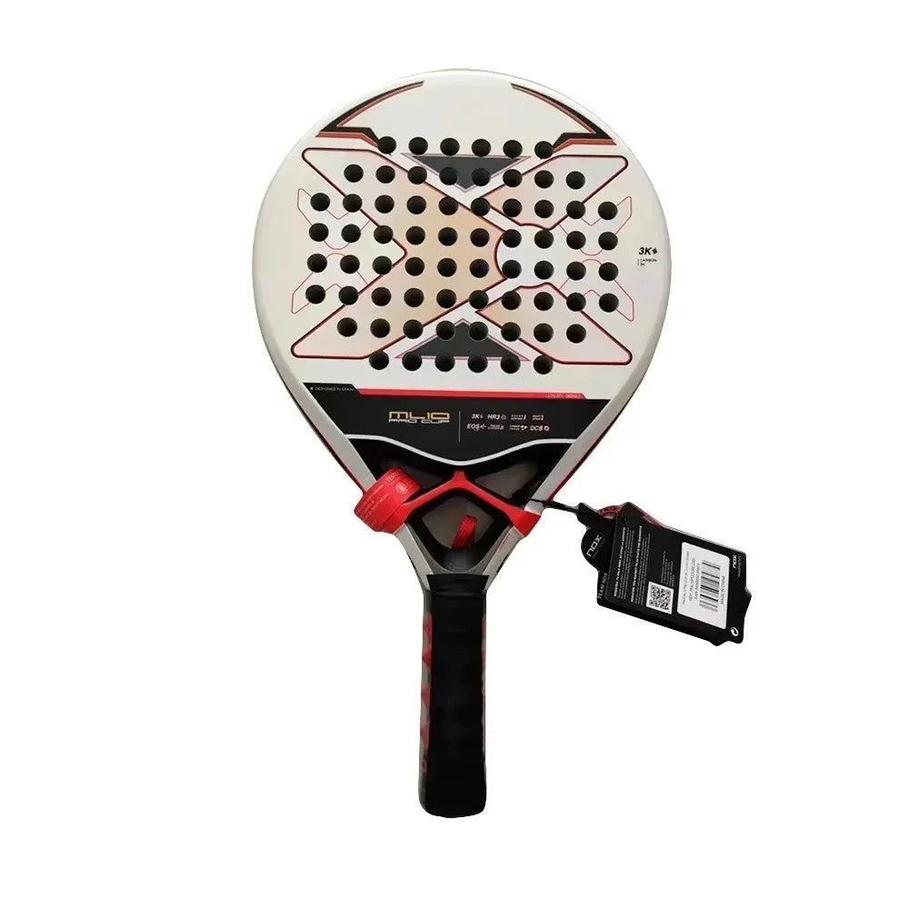 Carbon Fiber Padel Tennis Racket, Rough Surface, Diamond Shape, High Balance, EVA, Soft Memory, Sports Paddle Racquet