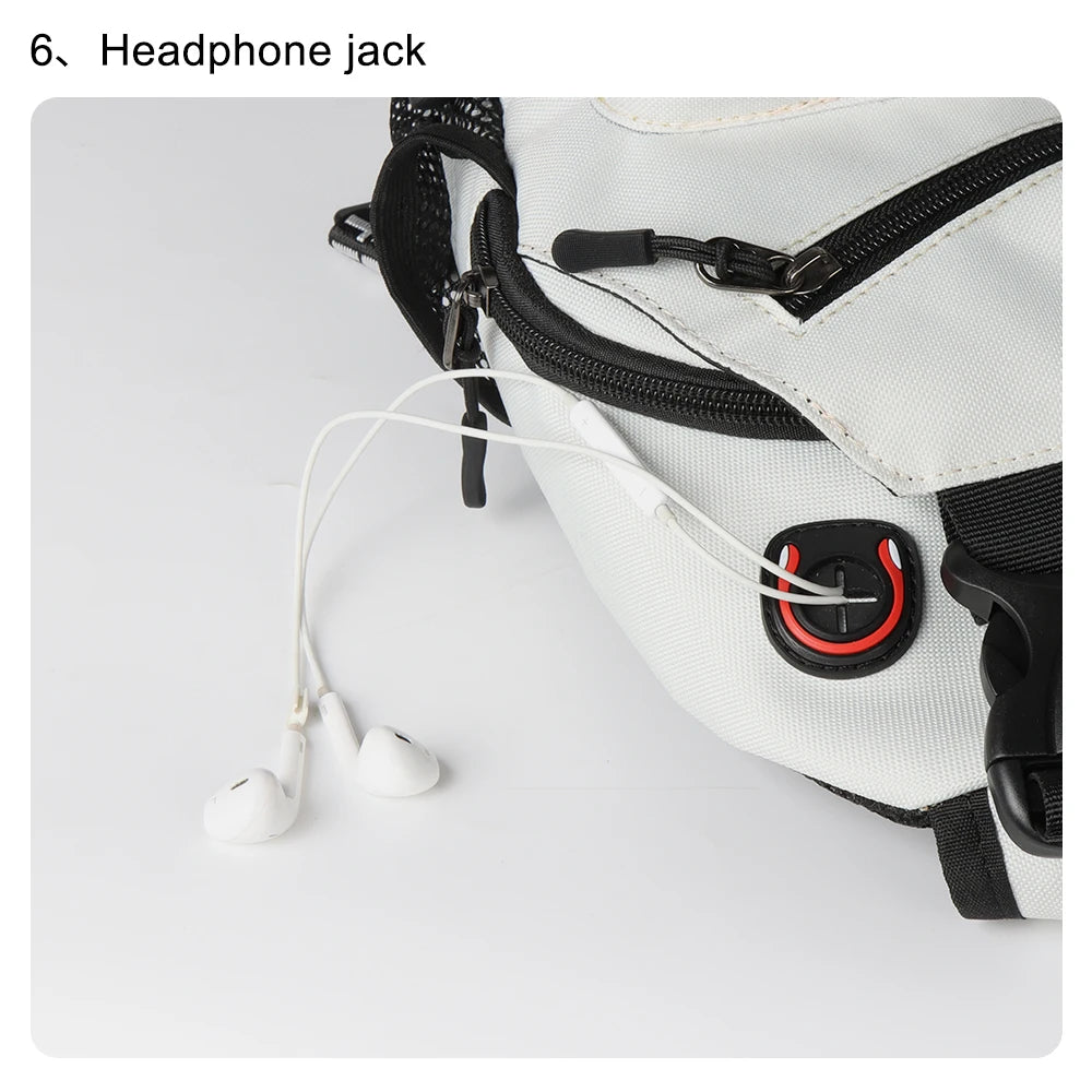 Geestock Small Crossbody Bags For Women Sling Chest Bag Female Mini Travel Sport Shoulder Pack Messenger Bags With Earphone Hole
