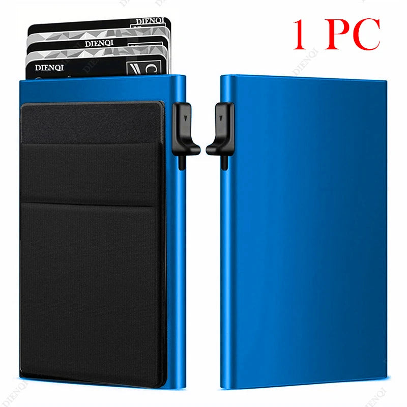 Rfid Credit Card Holder Men Thin Slim Mini Minimalist Wallets Luxury Metal Bank ID Cardholer Case Wallet for Men Carteras Choice