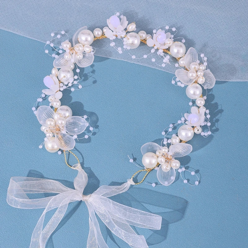 Luxurious Flower Headbands Tiaras Wedding Hair Accessories For Women Bride Hair Jewelry Bridal Headband Headpiece Party Hairband