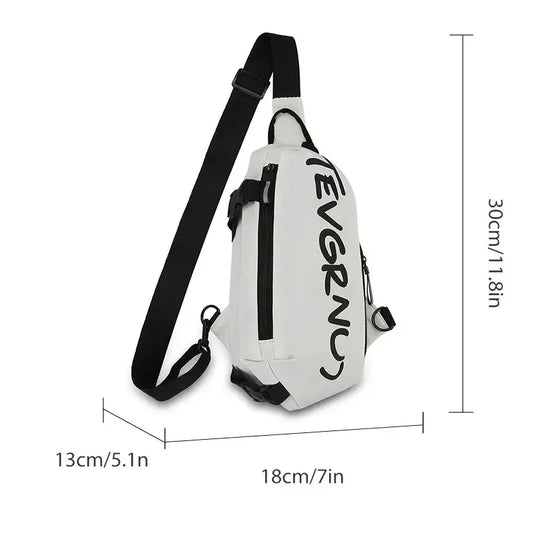 Nylon Chest Bag Trendy and Fashionable Women's Shoulder Bag Sports and Leisure Men's Oblique Straddle Bag