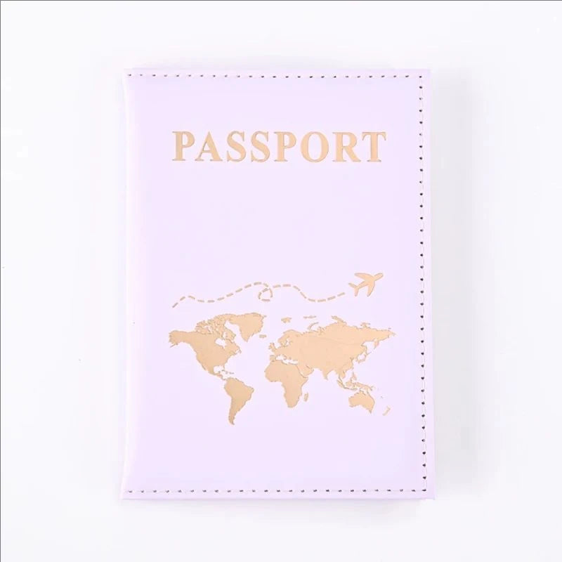 Leather passport holder Business travel document bag Passport cover Men's and women's passport carrying bag PU name card holder