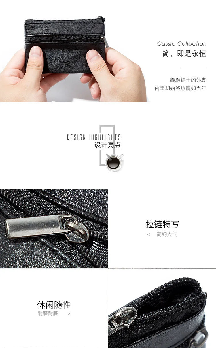 Women Men Coin Purse Men Small Bag Wallet Change Purses Zipper Money Bags Children Mini Wallets Leather Key Holder carteira