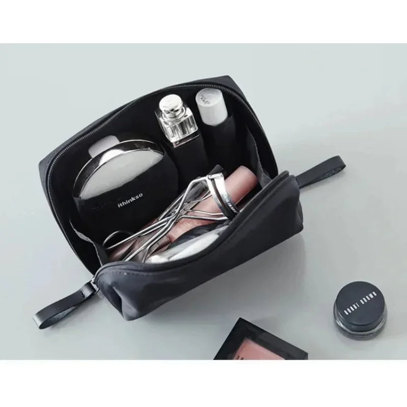 2024 New Women's Small Bag Toiletry Bag Portable Mini Solid Color Korean Makeup Bag Large Capacity Waterproof Storage Clutch Bag