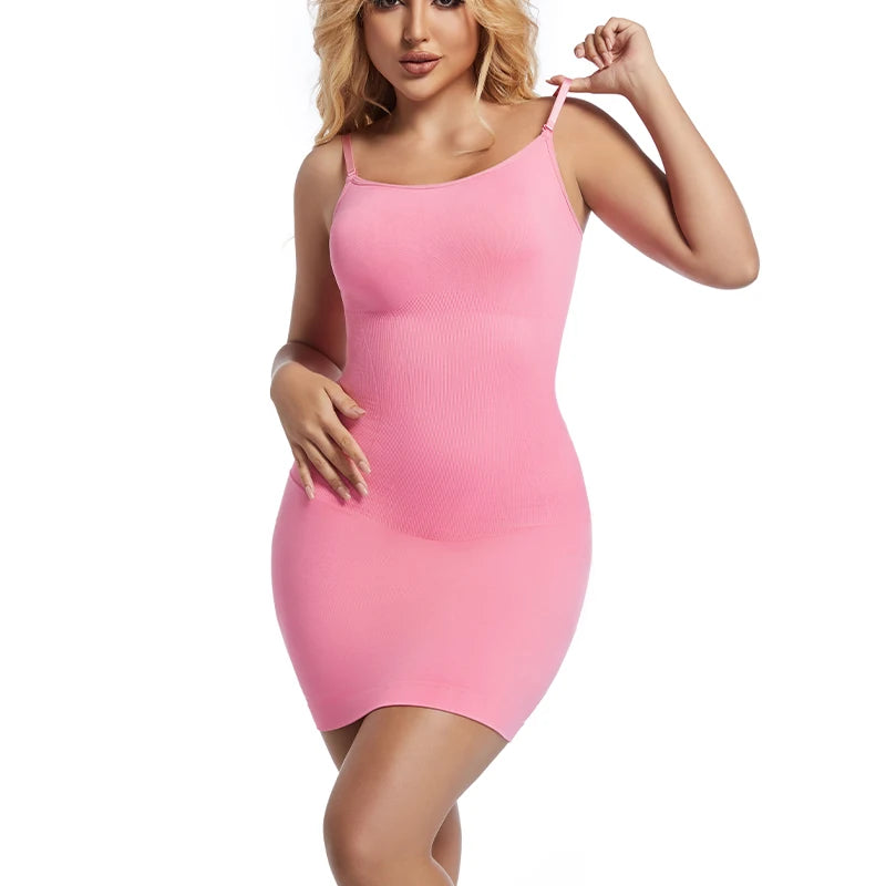 Seamless Shapewear Control Slips for Under Dresses Women Smooth Body Shaper Tummy Control Full Slip Slimming Cami Slip