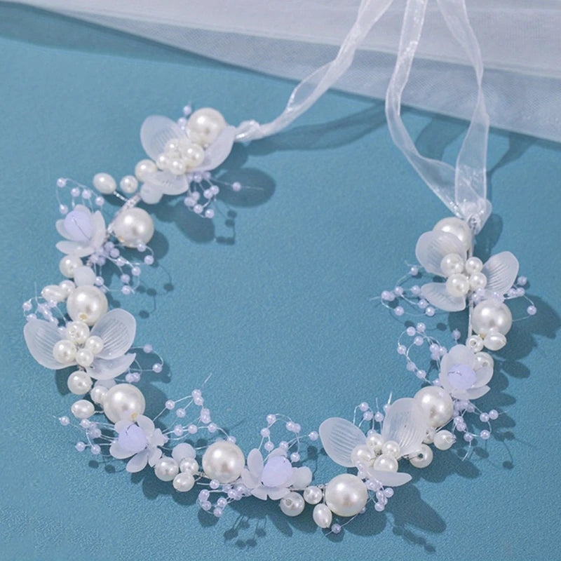 Luxurious Flower Headbands Tiaras Wedding Hair Accessories For Women Bride Hair Jewelry Bridal Headband Headpiece Party Hairband