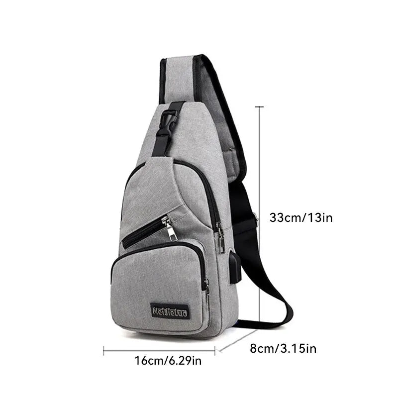 Clearance_New Multifunctional Crossbody Bag Usb Charging Leisure Sports Large Capacity Chest Bag For Men_Continuous updates