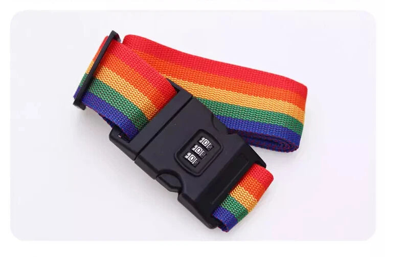 Luggage Strap Anti-theft Luggage Buckle Password Adjustable Bundling Packing Baggage Belt Suitcase Trunk Belts Bag Accessories