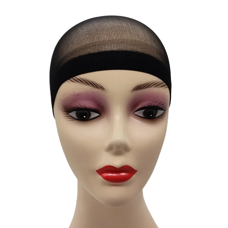 2pcs/Bag Top Stocking Wig Cap Hair Net For Weave Hair Wig Nets Black Brown Stretch Mesh Wig Cap For Making Wigs