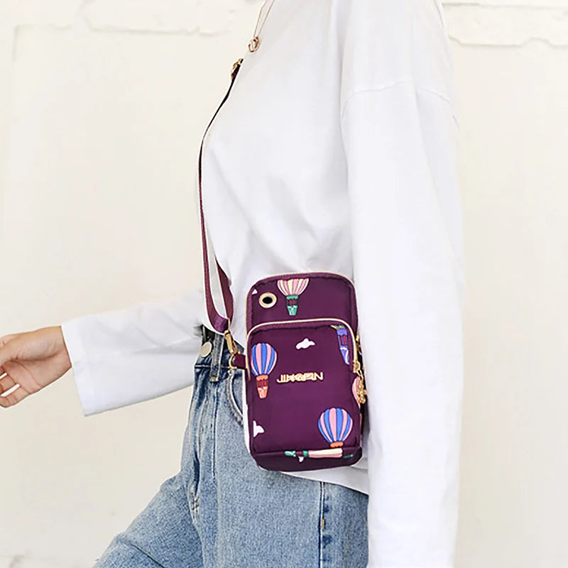 Casual Waterproof Nylon Crossbody Bags Women Messenger Shoulder Bag Female Small Cell Phone Handbags Purses Sports Pouch Bag