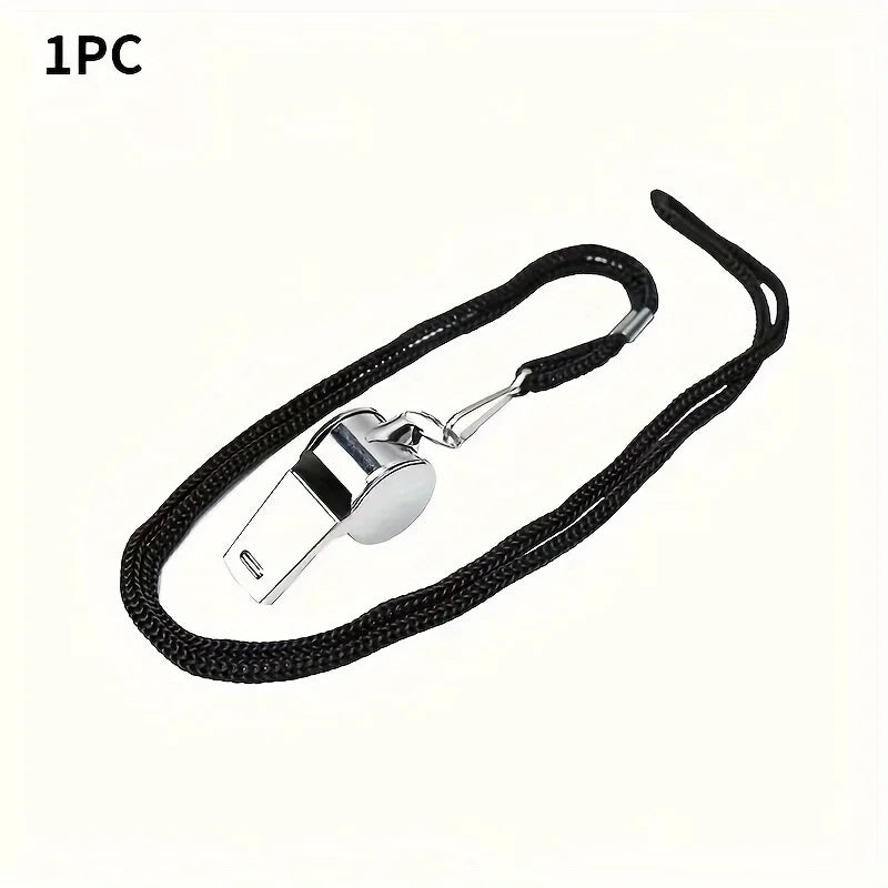 1/10Pcs Stainless Steel Metal Whistles, Professional Football Basketball Sports Referee Training Whistle