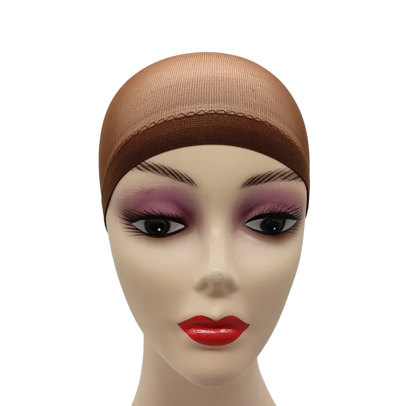 2pcs/Bag Top Stocking Wig Cap Hair Net For Weave Hair Wig Nets Black Brown Stretch Mesh Wig Cap For Making Wigs