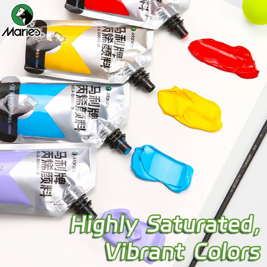 100ml Marie's Acrylic Paint,Assorted Colors,Waterproof,Pigments for DIY Craft,Rock,Wood,Professional Pigments for Adults,Artists