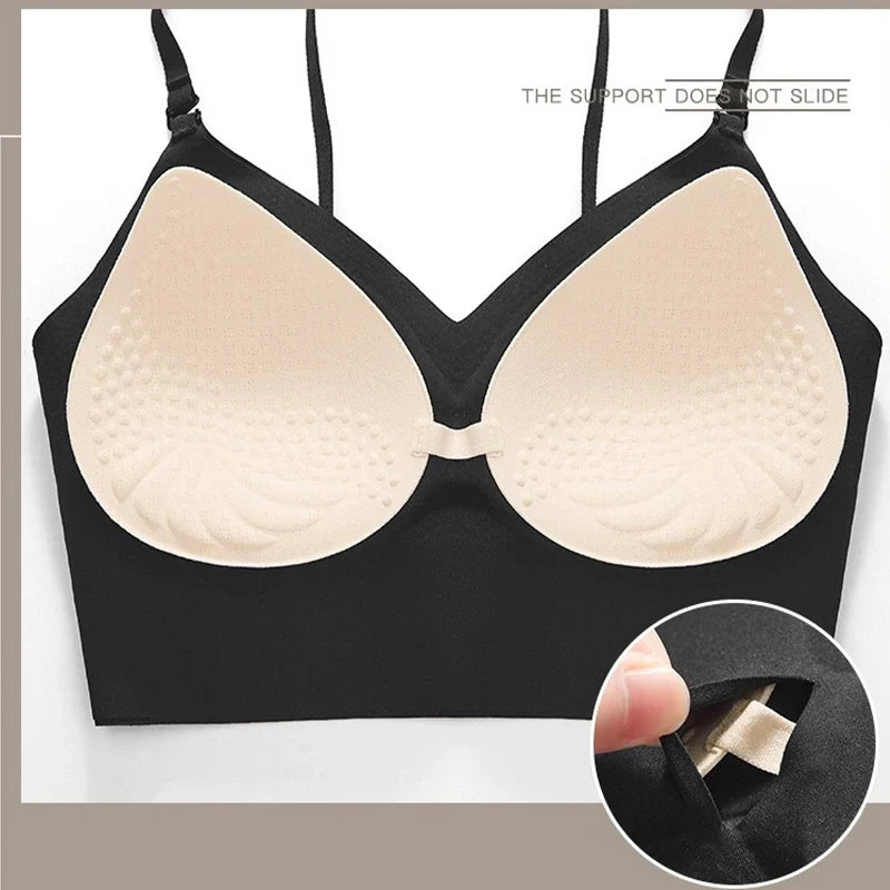 Clearance_UBAU Summer Sexy Bra Women's Slim U-shaped Seamless Backless Underwear Triangle Cup Gathering Bra Women's Sexy Lingeri