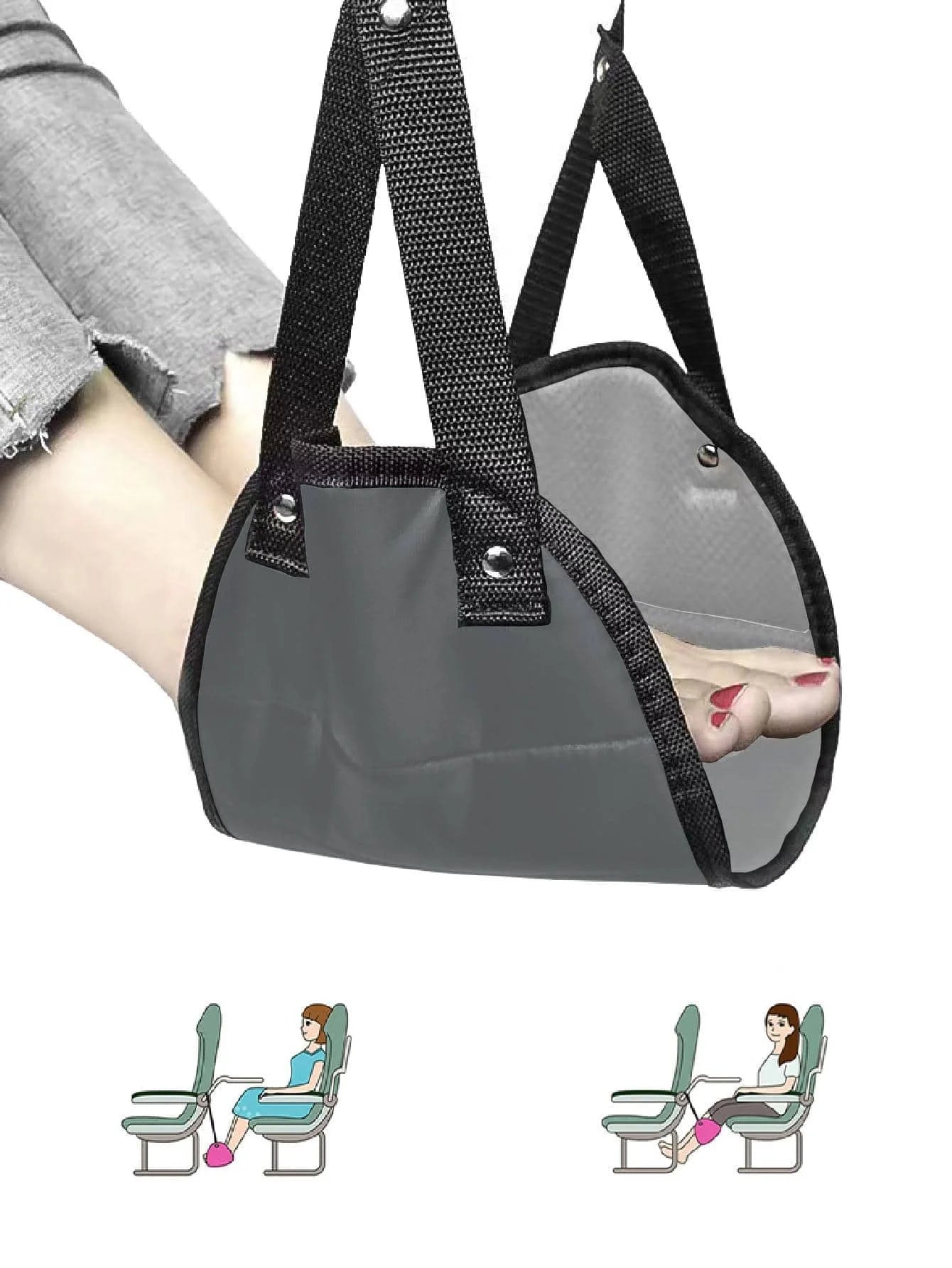 Foot Rest Airplane Footrest Made With High Quality Foam Portable Travel Footrest Carry-On Foot Rest Adjustable Height Foot Rest