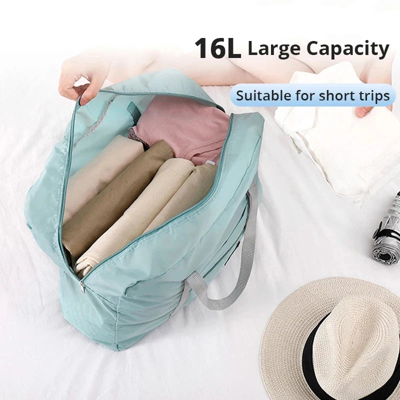 Foldable Travel Storage Bag Large-capacity Baggage Package Portable Multi-function Airplane Handbag Washing Supplies Storage Bag