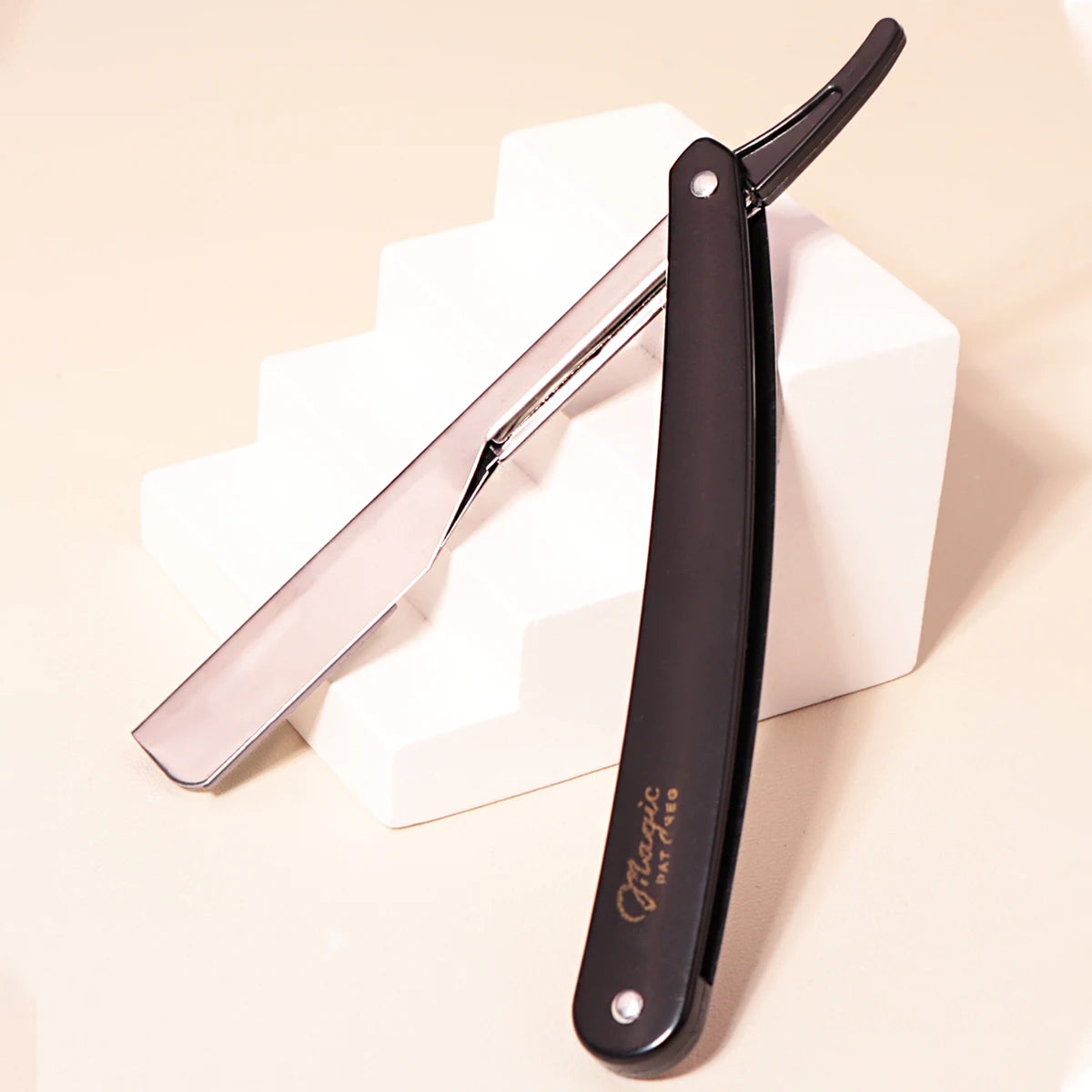 1/2pcs straight edge shaver high-end salon folding men's manual shaver,Special for real hair wigs
