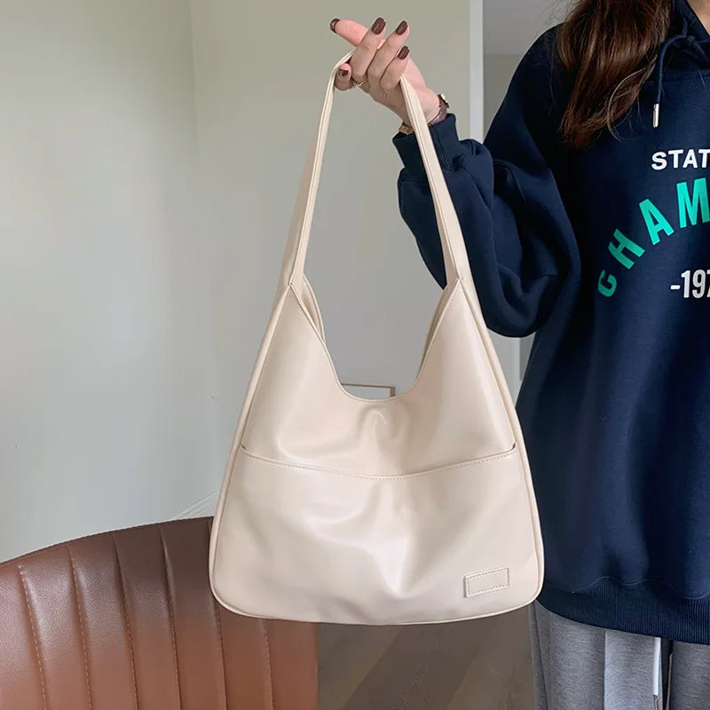 1pcs Leather Tote Purse Stylish Casual Trendy Large Soft Shoulder Bag