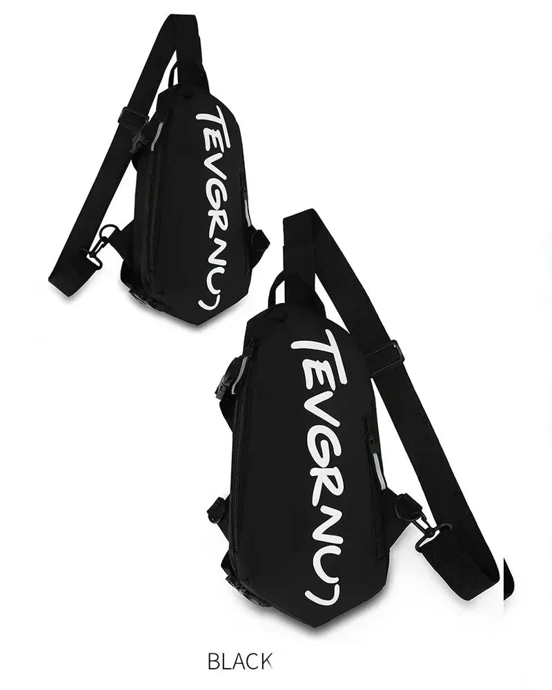 Nylon Chest Bag Trendy and Fashionable Women's Shoulder Bag Sports and Leisure Men's Oblique Straddle Bag