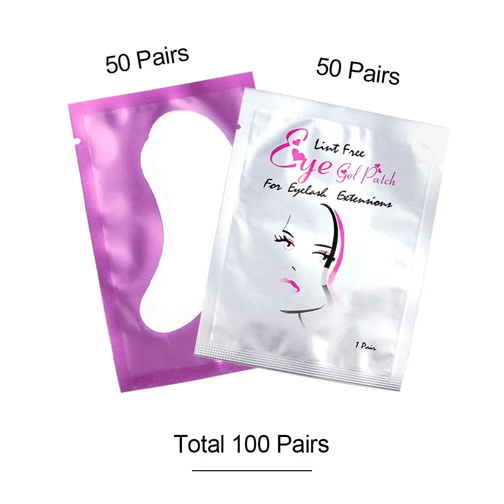 50/100pairs Eyelashes For Eyelash Extensions Eye Pads Pillows Disposable Patch Under Lash Tips Lint Free Sticker Wraps Makeup