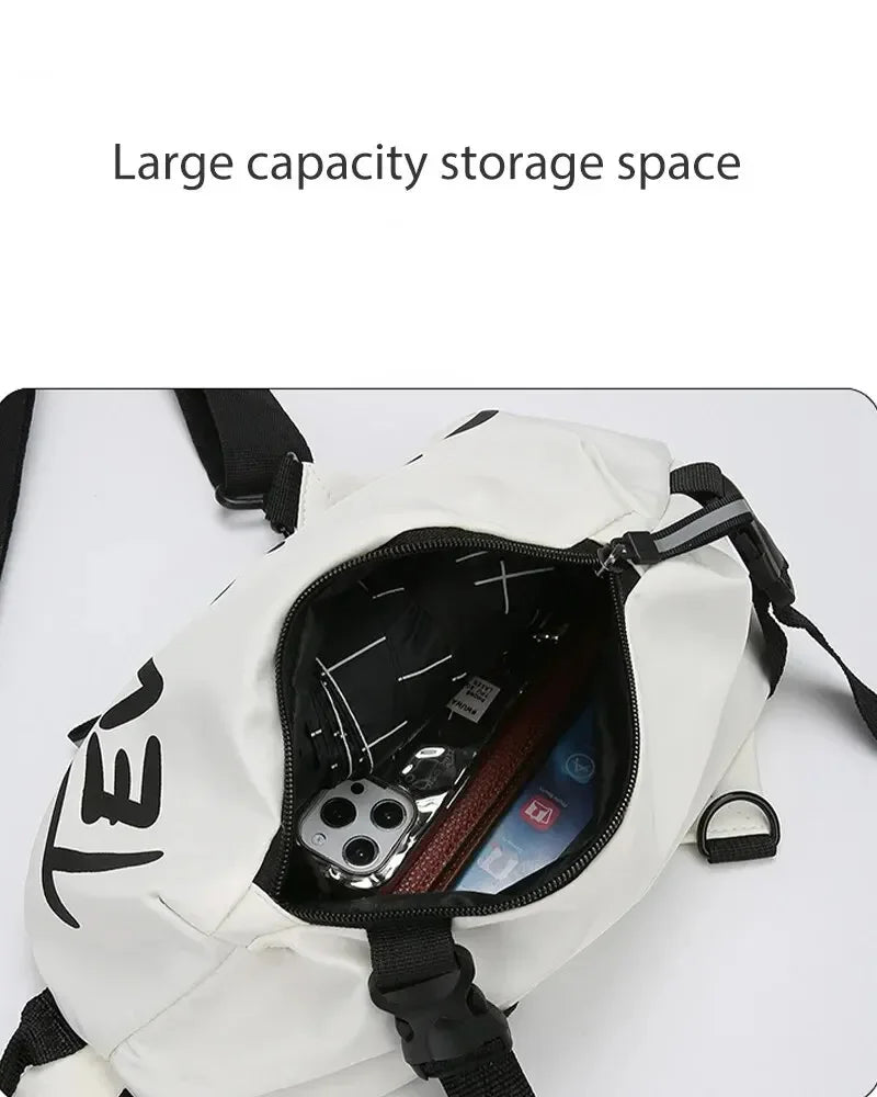 Nylon Chest Bag Trendy and Fashionable Women's Shoulder Bag Sports and Leisure Men's Oblique Straddle Bag