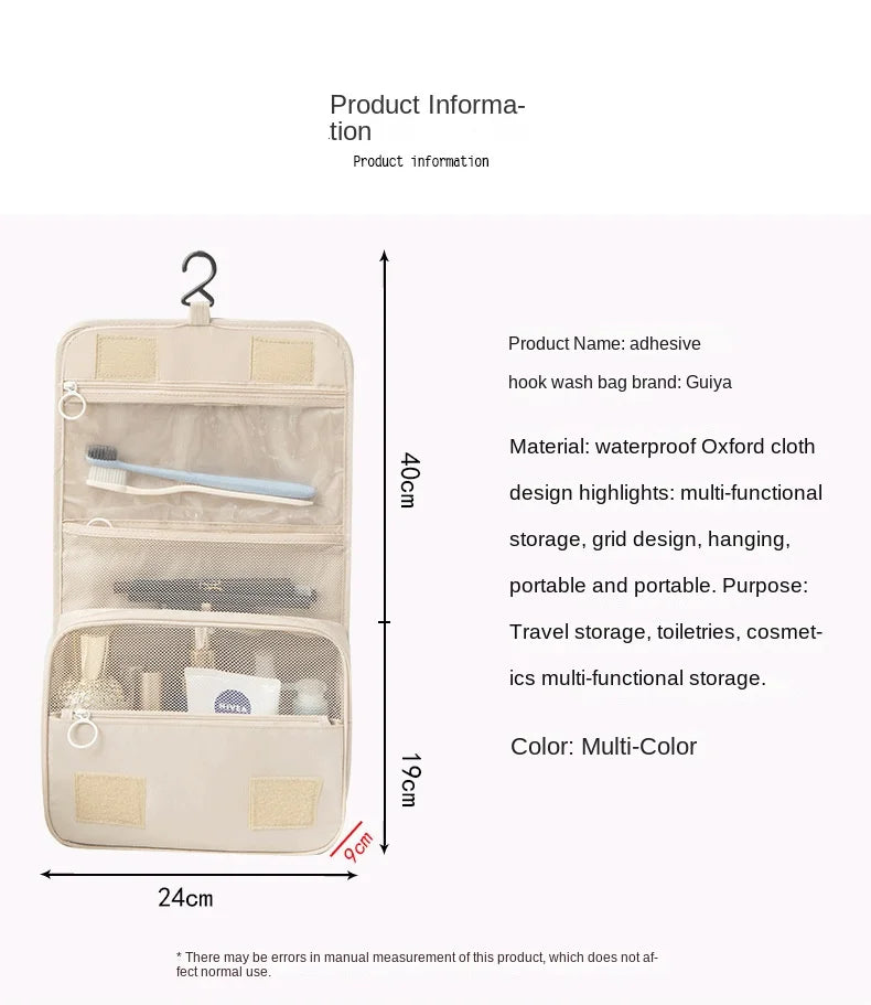 Makeup Bag Travel Cosmetic Bags Toiletries Organizer Waterproof Storage Neceser Bathroom Hook Wash Pouch High Quality Women