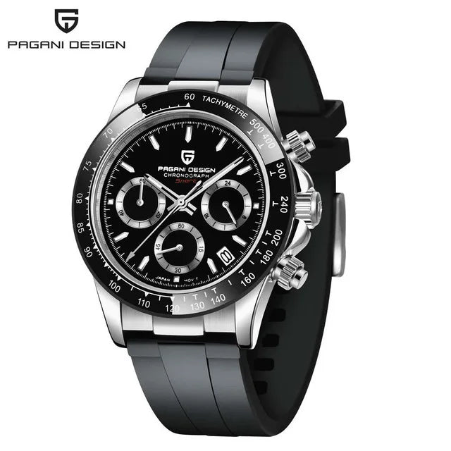 PAGANI DESIGN 2024 New PD-1644 Meteorite Dial Fashion Men Quartz Wristwatches 100M Sapphire Glass Chronograph relogio masculino