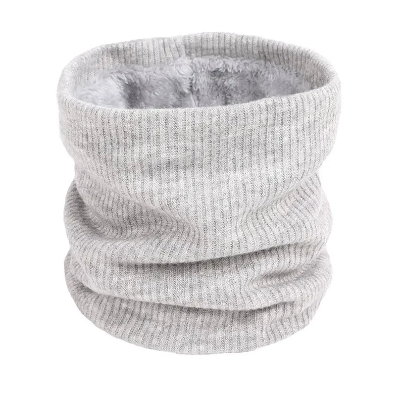 Unisex Winter Knitted Scarves for Boys Girls Women Men Warm Kids Thick Elastic Mufflers Children Neck Warmer Cotton Baby Scarf