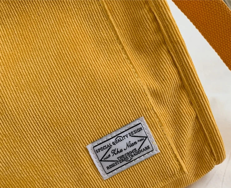 Rilibegan Shoulder Bag For Women New Style Simple Corduroy Portable Large Capacity Bag Ins Fashion Trend Small Square Handbag