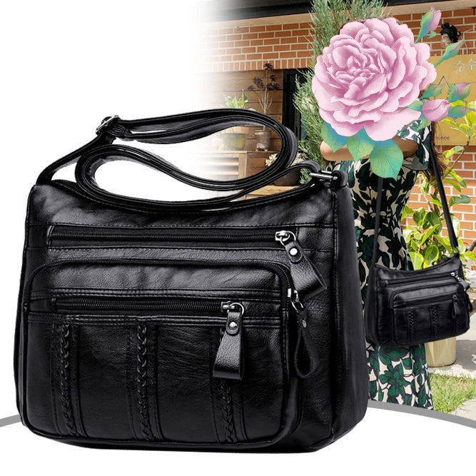 Women's bag Pu multilayered soft leather ladies fashion simple shoulder bags mom's bags crossbody bags