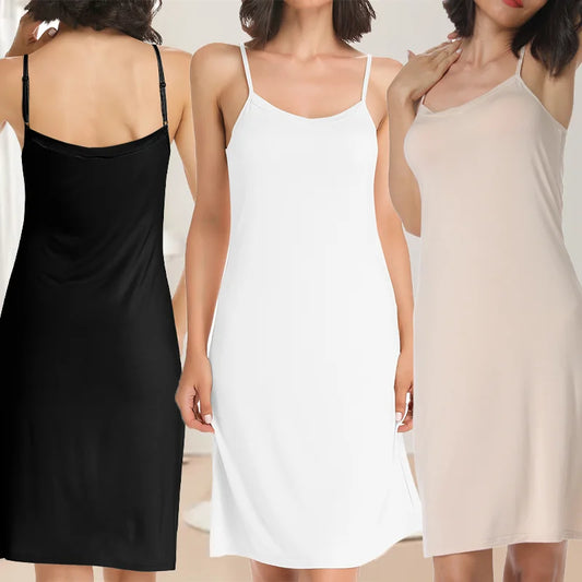Women Elegant Dress Solid Sling Dress Compression Sleeveless Underwear Slip Sexy Backless Pajamas Breathable Sleepwear Lingerie