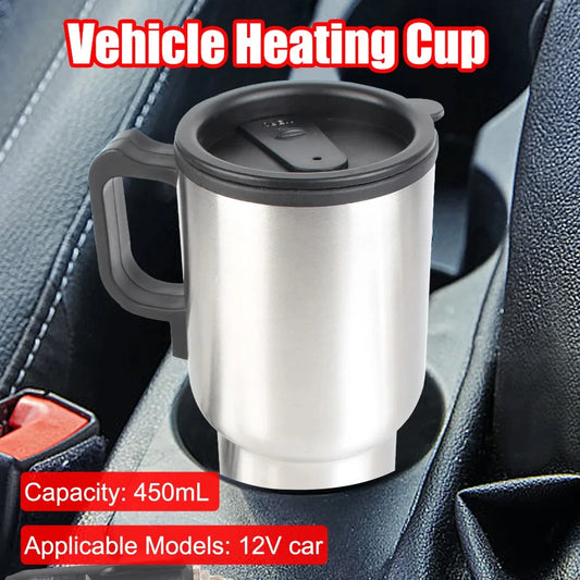 12V 450ml High Quality Car Kettle - Stainless Steel Travel Mug for Coffee/Tea" (85 chars) New Fashion Vehicle
