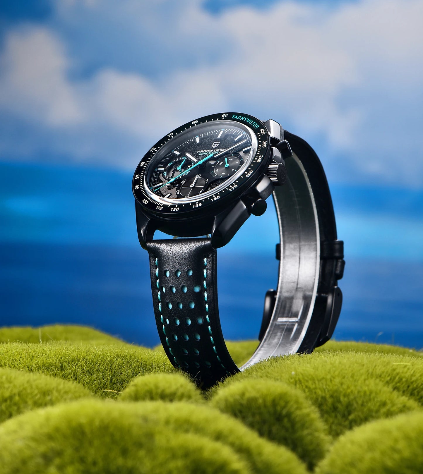PAGANI DESIGN 1701 Moon Mens Quartz Watches Men Luxury Watch For Men Chronograph AR Sapphire Mirror Waterproof Reloj Hombre 2025